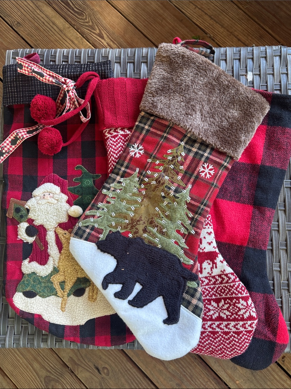 Vintage Christmas Stockings Set of 4